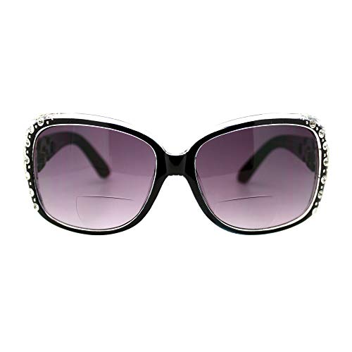 PASTL Womens Bifocal Lens Sunglasses Oversized Square Rhinestone Frame2