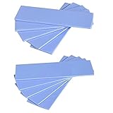 Karseen 10 almohadillas térmicas de silicona de 67 x 20 mm, reutilizables, térmicas, conductoras, de silicona, gruesas, 1/1,5 mm, paquete de 5 unidades