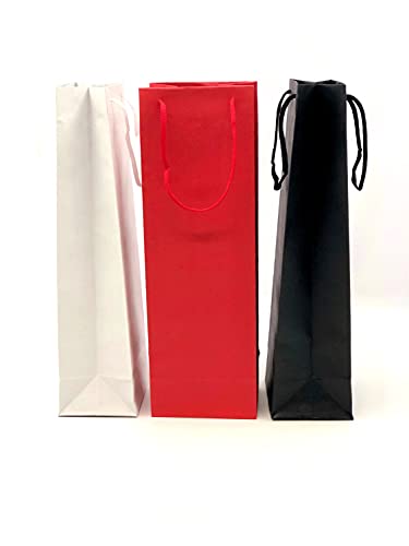 10 Sacolas para Garrafas de Vinho, Whisky e Bebidas (Garrafa Grande (40x13x10cm), Sortida)