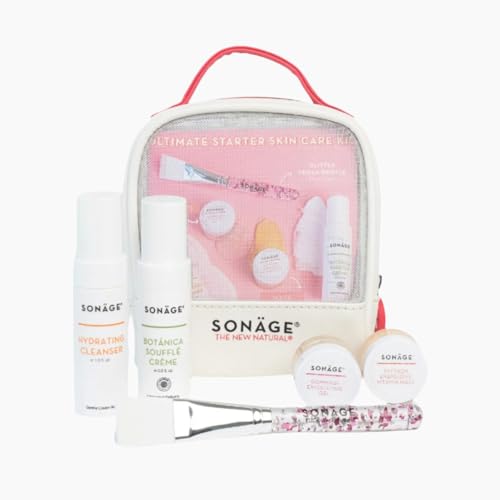 Sonage Skincare Set | Perfect for Travel and Gifting - Anti Aging Trial Size Routine - Cleanser,...