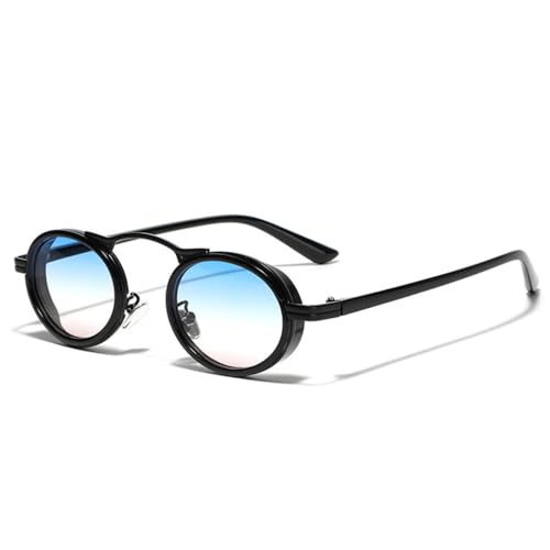 Lunettes de soleil retro punk ovales UV400 tendance pour homme et femme