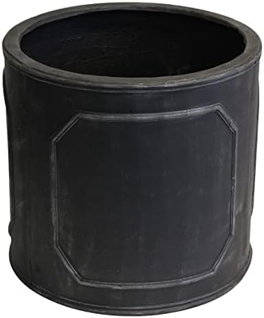 Suregreen Round Chelsea Design Planter With Drainage Hole Outdoor Plant Pot | Fibreclay Lead Grey | 32cm