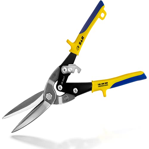 S&R 185.290.060, Tijeras de hojalatero, Tijeras de corte de chapa, seria Aviación, extra larga, 300 mm