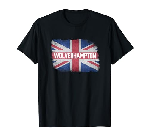 Wolverhampton | United Kingdom British Flag Vintage Souvenir T-Shirt