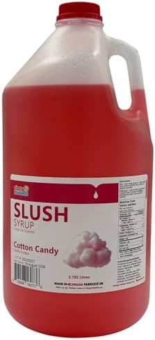 ZippySweets - Cotton Candy Flavour Slushy Machine Concentrate, 1 Gallon, 5:1 Mix Ratio for Slushie Machine, Slush Machine - Includes Bonus Mixing Guide - Great Slushie Syrup For All Home and Commercial Slushy Machines