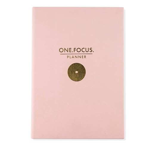 One Focus Planner: 90-Day Productivity & ADHD Management Tool with Goal Setting, Daily Planning, Habit Tracker, and Mindfulness for Focus, Mental Clarity & Anxiety Relief – Ideal for Busy Adults and Neurodivergent Minds; Pink