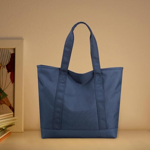 Qianly Bolsa Tote Feminina Estilo Satchel para Festas e Viagens, Azul