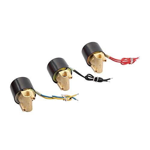 Interruptor solenoide DC12V AC220V de rosca interna 1/4 para agua caliente 6