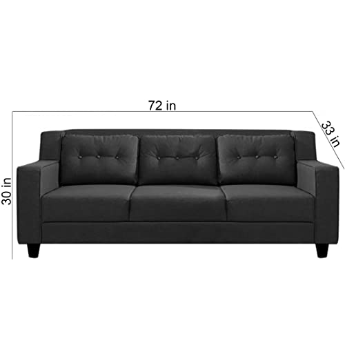 Image of CASASTYLE-Travia 5 Seater Fabric 3+2 Sofa Set (Dark-Grey)
