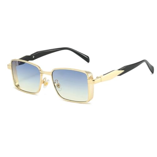 Lunettes de soleil mixtes en métal pour protéger ses yeux avec un style vintage or