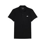Lacoste Men's Regular Fit Cotton Blend Polo Shirt, Black, Large