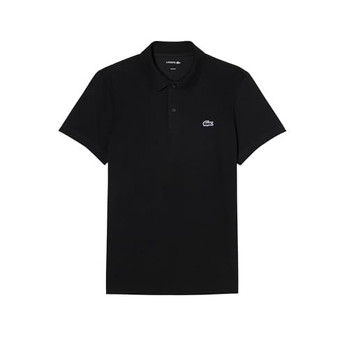 Lacoste Men's Regular Fit Cotton Blend Polo Shirt, Black, Large