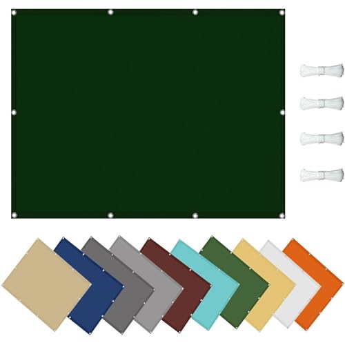 Voile d'ombrage anti-UV et imperméable en PES vert foncé 1.6x5 m