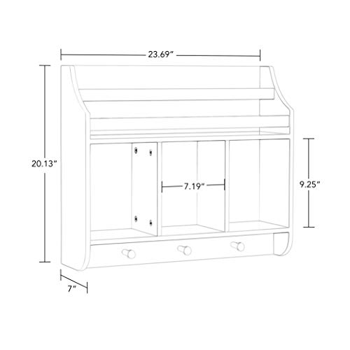 Riverridge Home Book Nook Collection Kids Cubbies And Bookrack Wall Shelf, White #TOP2