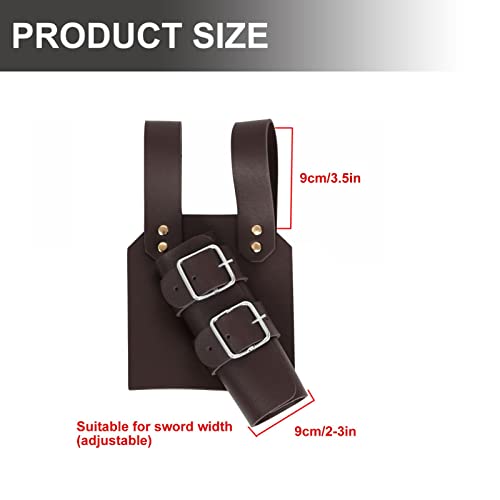 Coldre de espadas de couro medieval - Porta Espadas Renascença | Estojo Rapier Frog Holder, Cavaleir