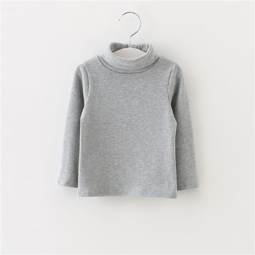 Kids Girls Long Sleeve Thermal Shirts Plain Turtleneck Soft Cotton Pullover Underwear Fall Winter Basic Warm Tee Tops3