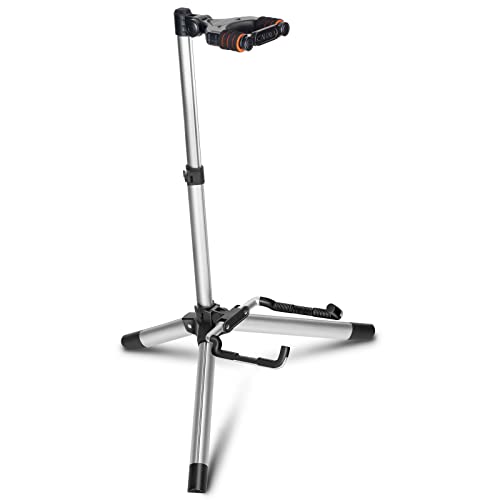 CAHAYA Floor Guitar Stand for Acoustic & Electric Guitars & Bass - Adjustable Height, Folding...