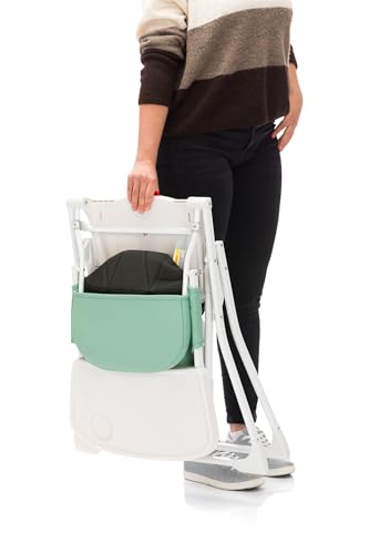 Fillikid Hochstuhl Tom Exklusiv, Kinder Hochstuhl ab 6 Monate bis 15 kg, Klappbarer Hochstuhl, mit Tisch, Einhändig Verstellbare Rückenlehne, Ultra Leicht, Klappbar Tisch 5-Punkt Gurt
