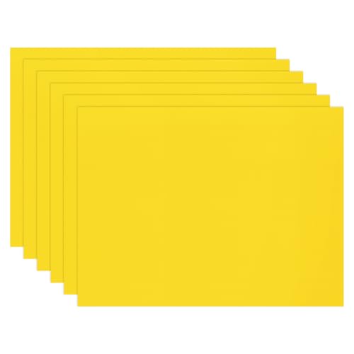 Image of M METERXITY 6-Pack Corrugated Plastic Sheets, 12 Inch x 16 Inch Waterproof Blank Corrugated Poster Board Yard Signs for Garage Sale /Office /Classroom /Party /Lawn Sign Road [4mm Thick, Yellow]
