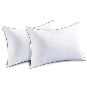 JOLLYVOGUE Bed Pillows Standard Size Set of 2, Cooling and Supportive Full Pillow 2 Pack for Side and Back Sleepers, Down Alternative Hotel Collection Sleeping Pillows, 26×20 Inches