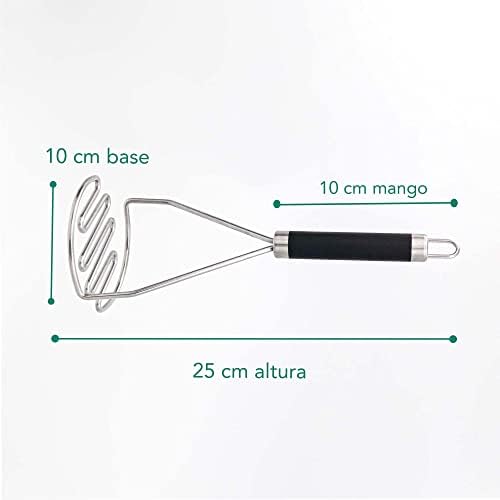 Manual Potato Crusher, Manual Potato Press Fruits and Vegetables, Stainless Steel Pasapures with Non-slip Handle / Kitchen Utensils to make Pure Potatoes.Size25x10cm