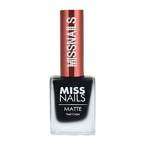 MISS NAILS Miss Nails Matte Black Again, 8 ml