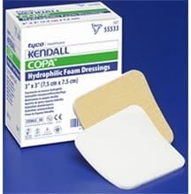 Kendall COPA Hydrophilic Foam Dressing 4" x 8" Box: 10