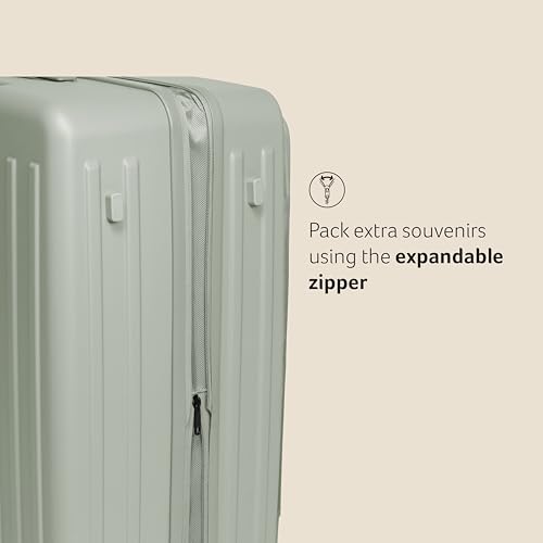 Image of Acer Barcelona Suitcase, 28 inch Check-in, with 360 Degree Spin 8 Wheels, TSA Lock, Top Opening, Expandable, Recycled Polyester Material, Green