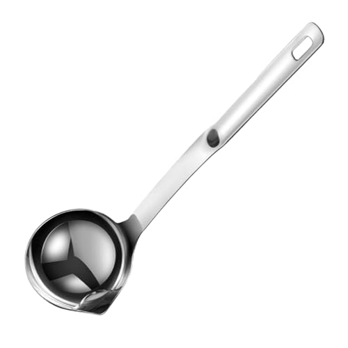 Spoon De Filtre À Huile En Acier Inoxydable - Séparateur De Sauce, Louche De Cuisson | Écumoire Gras De Qualité Alimentaire, Cuillère À Pas De Soupe Polyvalente Pour La Friture, Élimination Des Graiss