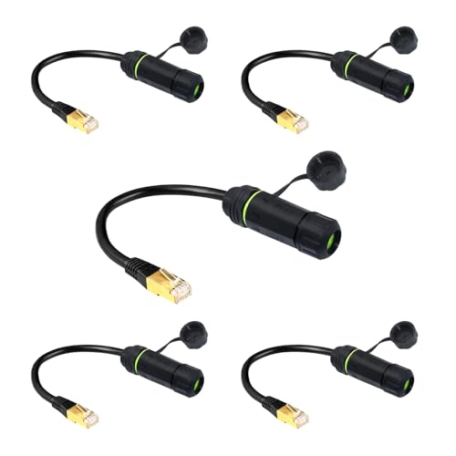 Connecteurs RJ45 M20 étanches IP68 Cat6 blindés pour panneau (Lot de 5)
