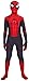 Waeihh Costume de Spiderman 3D pour enfant - Accessoire pour fête, Halloween, carnaval, cosplay, super héros - Spandex Lycra (90 ~ 100 cm, rouge)