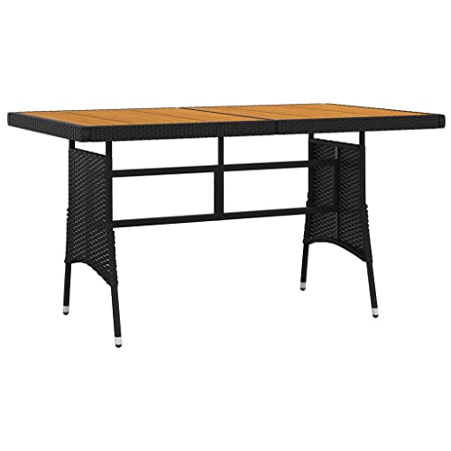 vidaXL 7 Piece Poly Rattan Patio Dining Set #TOP12