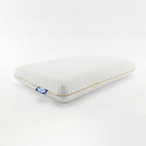 Image of Sleepwell Easy Rest Pillow | VPF Foam | Neck Support & Pressure Relief | Everyday Comfort | Light & Durable | Medium Soft Firm | Breathable | Machine Wash | 24 x 16 Inches | Pack of 1