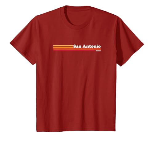Vintage 1980s Graphic Style San Antonio Texas T-Shirt, Youth, Cranberry Red, X-Small