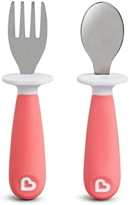 Munchkin Raise Toddler Fork And Spoon Set - (1 Fork & 1 Spoon) Assorted Colours