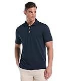 Cubavera Men's Essential Textured Performance Polo Shirt, Dress Blues, X-Large