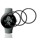 用 Google Pixel Watch 2 フィルム 3枚 ピクセル Watch 保護フィルム PET複合材 炭素繊維 3D曲面 カバー 液晶保護フィルム 高透過率 3D全面保護 キズ防止 飛散防止 高感度タッチ 耐衝撃 指紋・汚れ防止 ゼロ気泡 簡単貼り付け