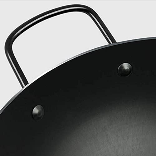 Wok de Hierro Fundido Pre-sazonado con Tapa de Madera 34 cm miniatura 5