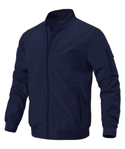 donhobo Herren Bomber Jacke Leichte Freizeit Sportjacke Baseball Blouson Jacken Übergangsjacke Stehâ€¦ – Vignette