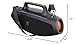Skullcandy Barrel Bluetooth Boombox Speaker – Water-Resistant Wireless Portable Speaker, with LED Lightshow Mode, 12 Hour Battery, Multi-Link, & USB-C & USB-A Output Charging (Black)