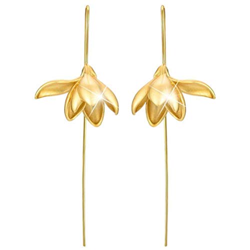 Boucles d'oreilles orchidées pour femmes pendantes au design floral élégant