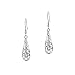 Waterdrop 925 Sterling Silver Filigree Dangle Earrings for Women