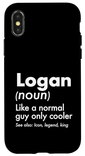 Logan Like A Normal Guy Only Cooler Legend King �t�@�[�X�g�l�[�� �X�}�z�P�[�X iPhone X/XS �p