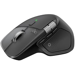 Logitech MX Master 4 for Mac, Ergonomic Bluetooth Mouse with Advanced Performance Haptic Feedback, Ultra-Fast Scrolling, USB-C Charging, MacOS, iPadOS, Windows - Space Black