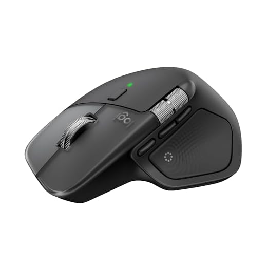 Logitech MX Master 4 for Mac, Ergonomic Bluetooth Mouse with Advanced Performance Haptic Feedback, Ultra-Fast Scrolling, USB-C Charging, MacOS, iPadOS, Windows - Space black