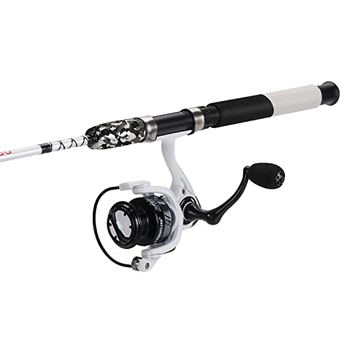 Sougayilang Spinning Reel and 2-Piece Fishing Rod Combo, Durable Graphite & Fiberglass Rod, Split-Grip Cork Handle,Right/Left Handle Position (White, 7'00''-2000) by Sougayilang - Image 6