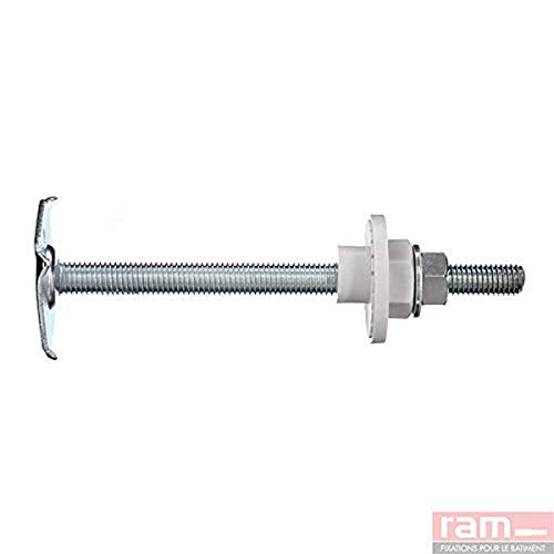 RAM CHEVILLES ET FIXATIONS 14275 Halterung für Waschbecken, Grau, Edelstahl, 8mm x 110mm, M8, 10.5cm, 8 Stück, Bad oder Küche