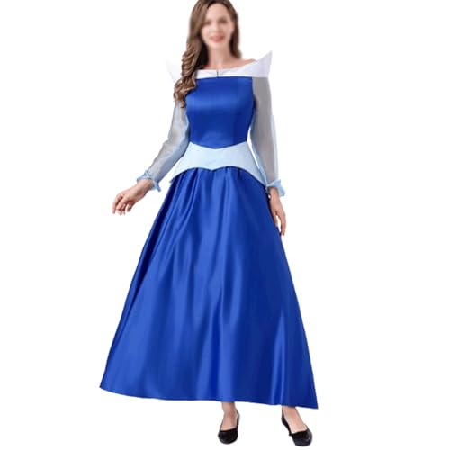 Disfraz de princesa para adulto vestido largo de encaje cómodo que no pica con accesorios