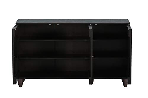 Image of DeckUp Minang 3-Door Engineered Wood Shoe Rack (Dark Wenge, Matte Finish)