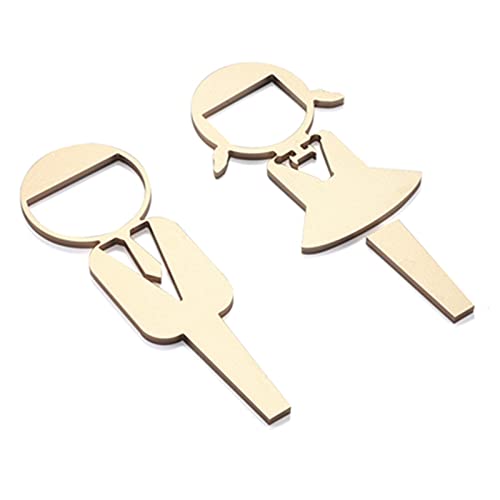 Panneau de porte de toilettes et signalisation or pour salle de bain